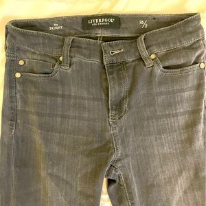 Liverpool skinny jeans, size 2/26, dark grey
